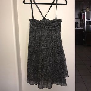 Volcom Last Call Party Dress gray black Lace M